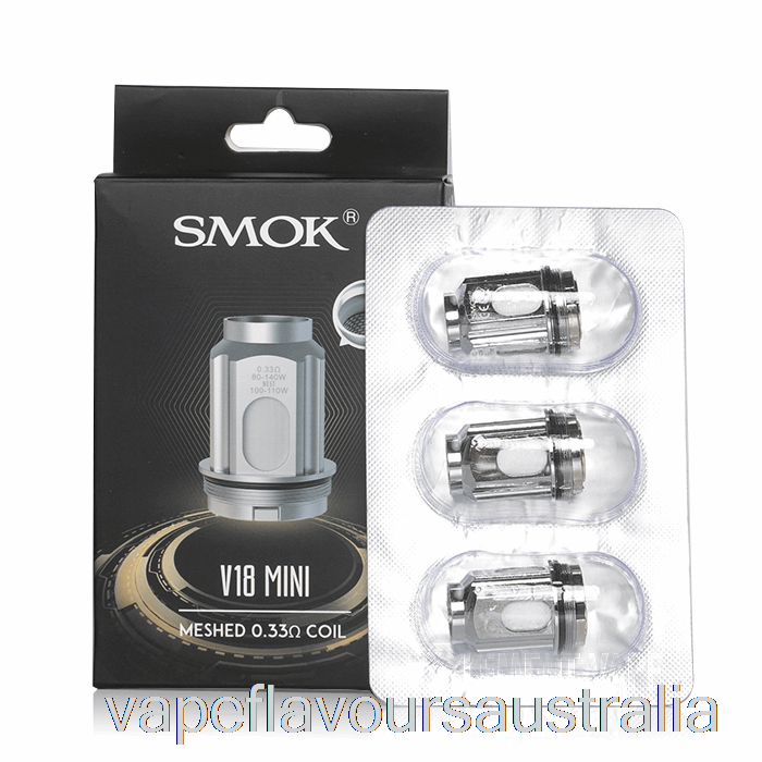 Vape Nicotine Australia SMOK TFV18 MINI Replacement Coils 0.33ohm TFV18 Mini Mesh Coils